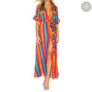 All Things Mochi Leilani Dress in Rainbow Size S